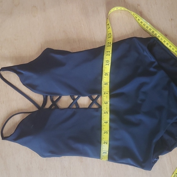 REBECCA Virtue black onepiece swimsuit nwt - Picture 8 of 9